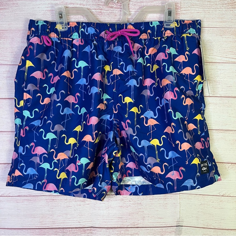 Spicy Tuna‎ NWT MULTIPLE FLAMINGOS Swim Trunks Size XL